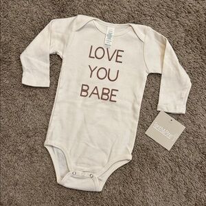 Tenth & Pine 'Love You Babe' Long Sleeve Baby Bodysuit